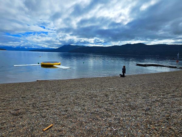 The private beach on Shuswap Lake