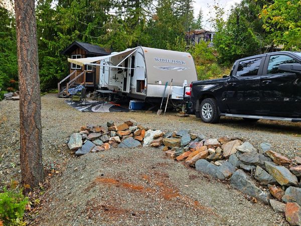 Trailer and truck set up on Lot 117